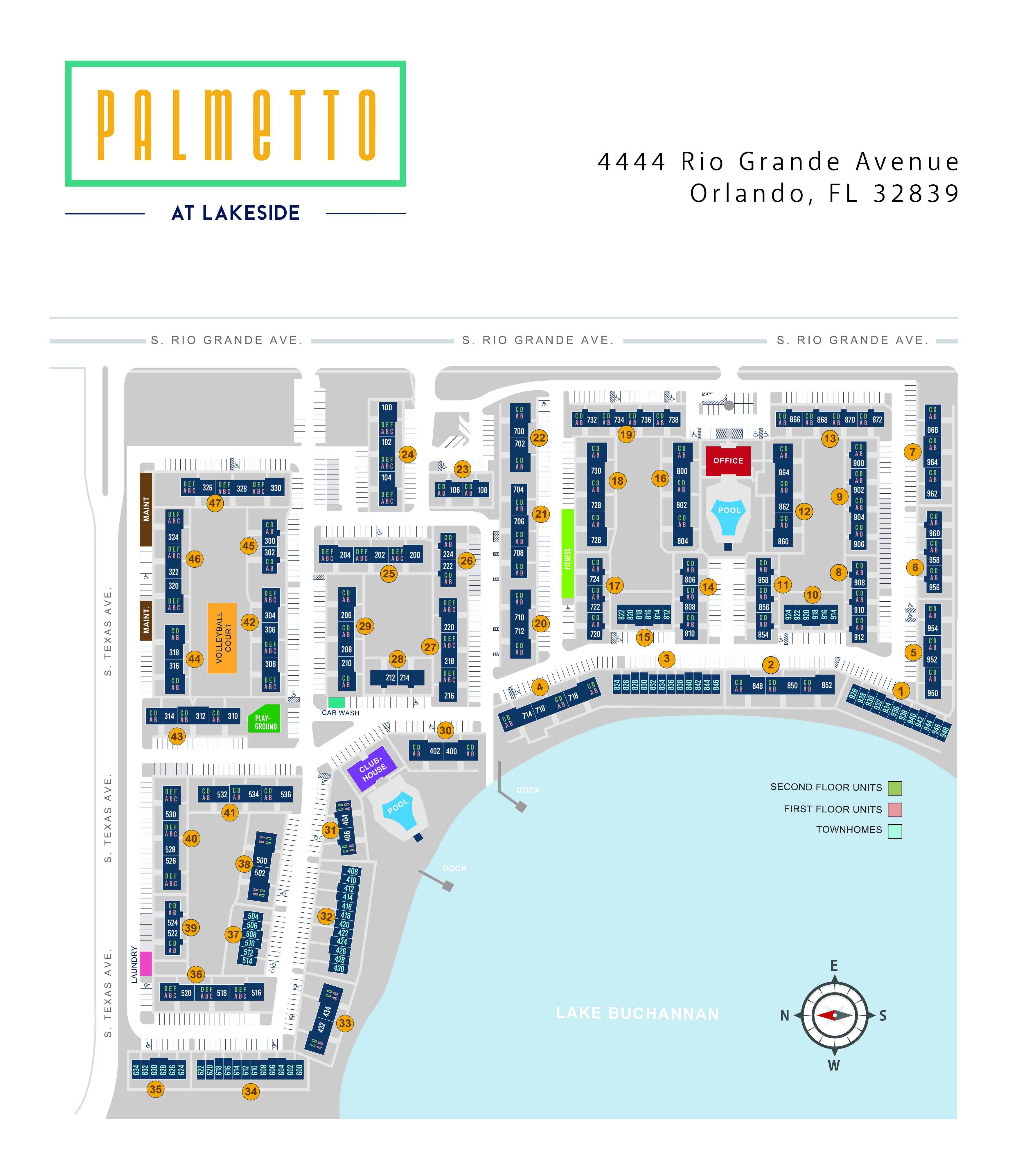 Community site map — Palmetto at Lakeside